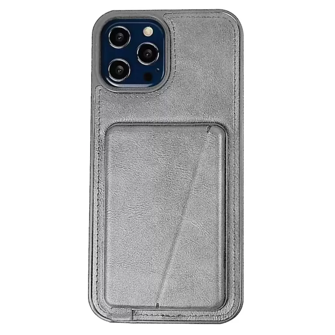 iPhone 16 Pro Max Modern Hidden Card Holder Case Gray